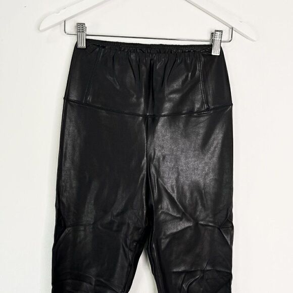 Aritzia Wilfred Free Daria Black High Waist Faux Leather Leggings - Picture 5 of 8